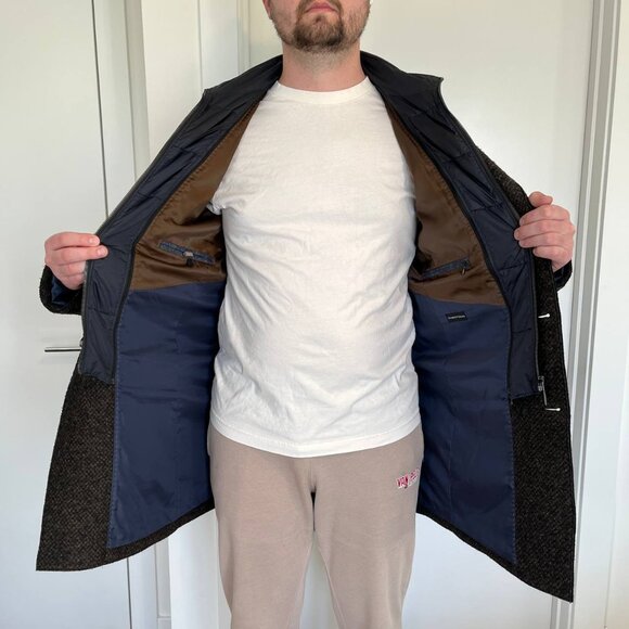 Bugatti Men's Winter Wool Coat size US 42R - Picture 4 of 14